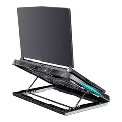 A Photo Of Q3 LED Light Gaming Laptop Cooling Pad with 6 Fans – Adjustable Height, Dual-USB Ports