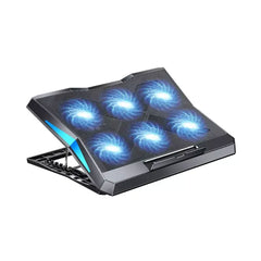 A Photo Of Q3 LED Light Gaming Laptop Cooling Pad with 6 Fans – Adjustable Height, Dual-USB Ports