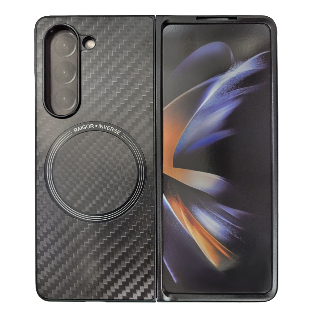 A Photo Of Raigor Inverse Armor Series Shockproof Case for Samsung Galaxy Z Fold 5 – Carbon Finish, Anti-Fall Protection, Ultimate Drop Protection