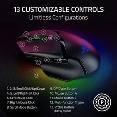 A Photo Of Razer Basilisk V3 Pro 35K Wireless Ergonomic Gaming Mouse with HyperScroll Tilt Wheel, 13 Programmable Buttons, and Chroma RGB Lighting