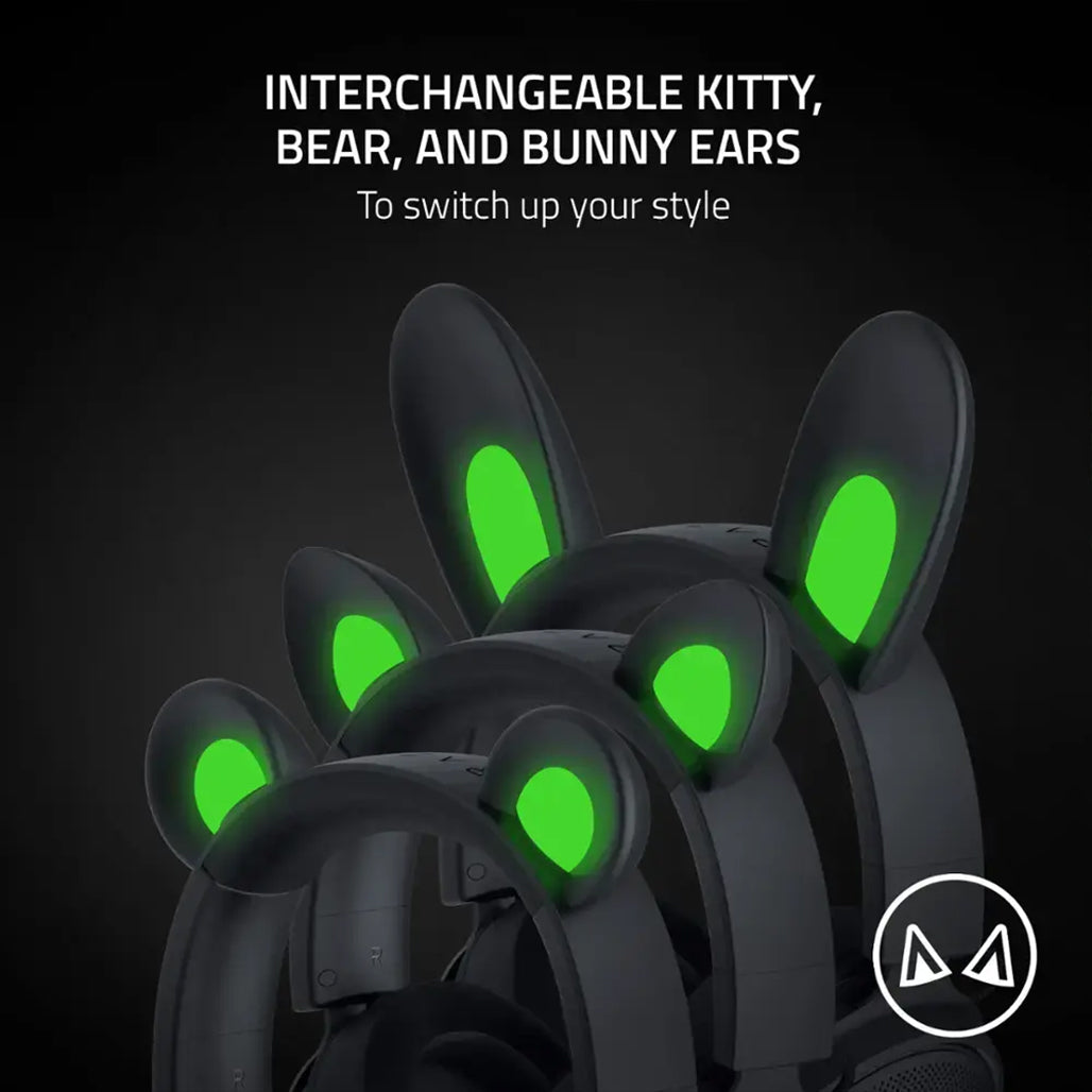 A Photo Of Razer Kraken Kitty V2 PRO - Wired RGB Gaming Headset with Interchangeable Ears and Stream Reactive Lighting