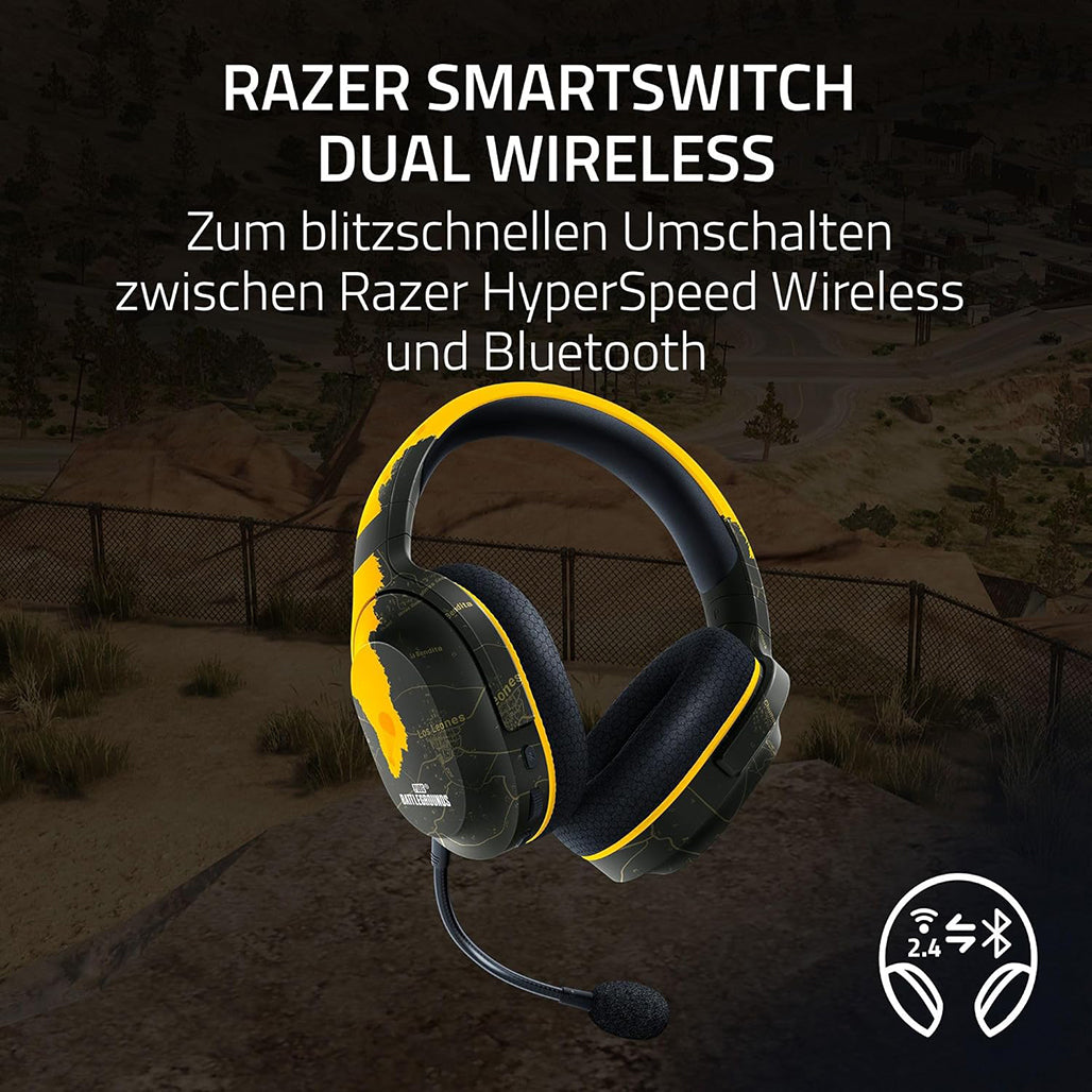 A Photo Of Razer Barracuda X - PUBG Edition Wireless Multiplatform - Gaming and Mobile Headset