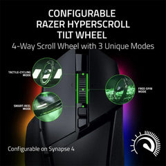 A Photo Of Razer Basilisk V3 Pro 35K Wireless Ergonomic Gaming Mouse with HyperScroll Tilt Wheel, 13 Programmable Buttons, and Chroma RGB Lighting