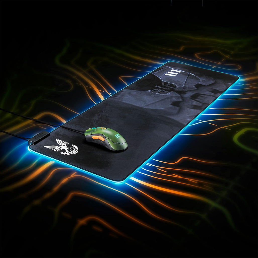 A Photo Of Razer Goliathus Extended Chroma – Halo Infinite RGB Gaming Mouse Pad