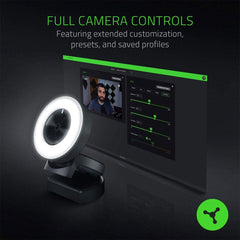 A Photo Of Razer Kiyo Streaming Webcam - 1080p 30 FPS / 720p 60 FPS with Built-in Lighting