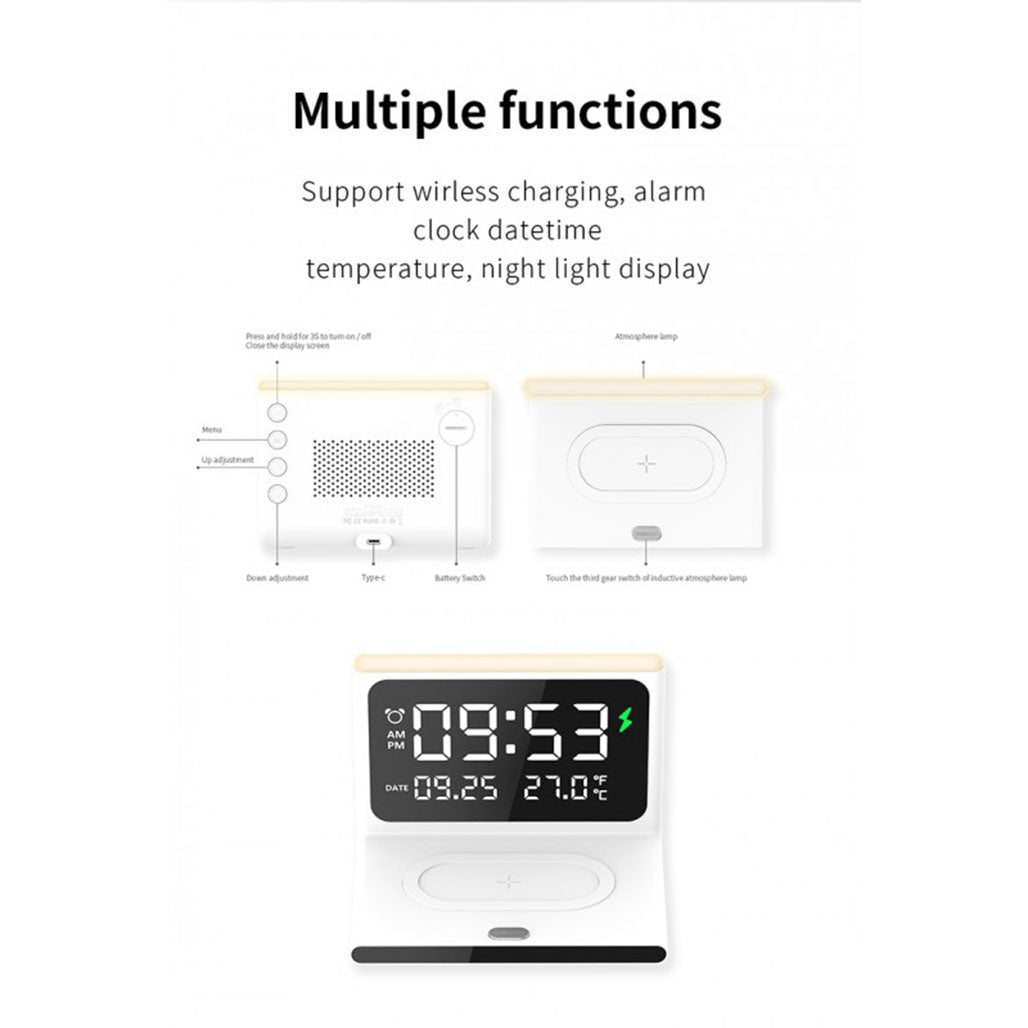 A Photo Of Recci Perpetual Calendar Wireless Charger – Multifunctional Fast Charging with Ambient Lighting