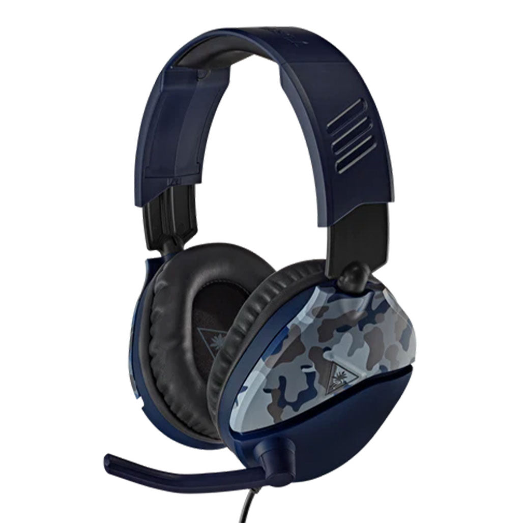 A Photo Of Turtle Beach Recon 70 Blue Camo Multiplatform Gaming Headset | High-Quality 40mm Speakers & Comfortable Design