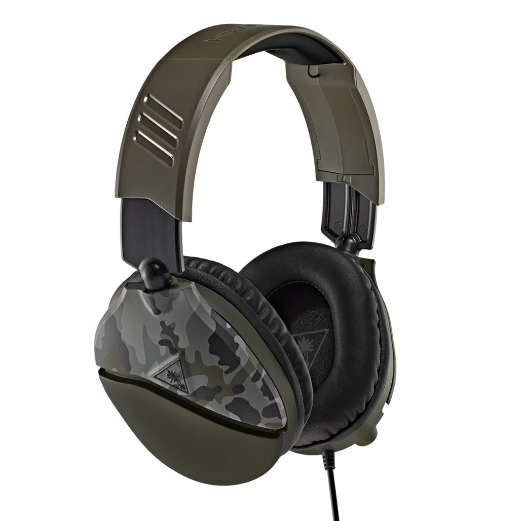 A Photo Of Turtle Beach Recon 70 Green Camo Multiplatform Gaming Headset | High-Quality 40mm Speakers & Comfortable Design