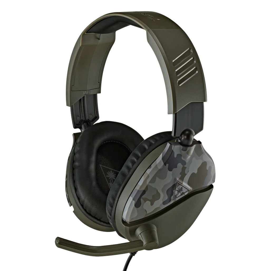 A Photo Of Turtle Beach Recon 70 Green Camo Multiplatform Gaming Headset | High-Quality 40mm Speakers & Comfortable Design