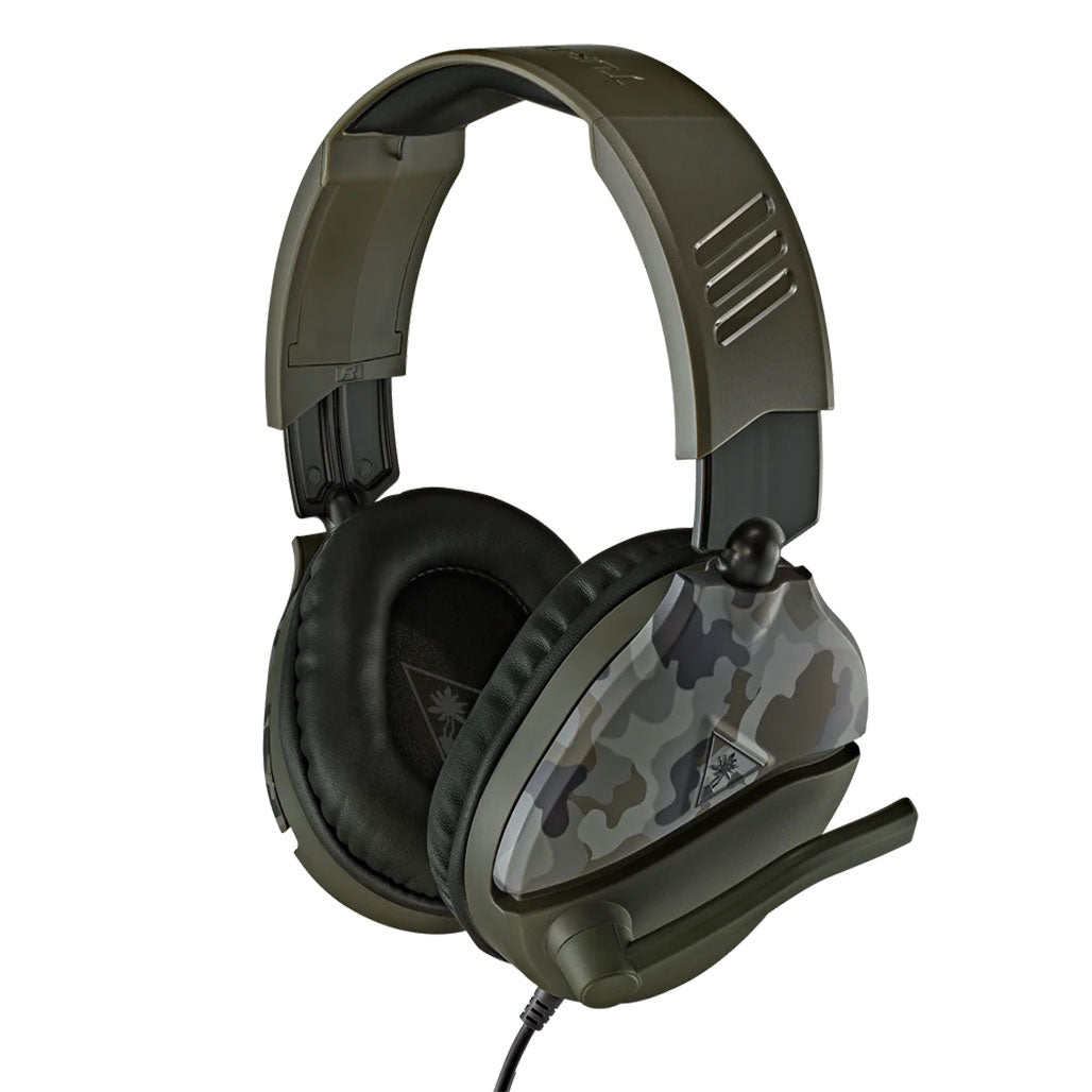 A Photo Of Turtle Beach Recon 70 Green Camo Multiplatform Gaming Headset | High-Quality 40mm Speakers & Comfortable Design