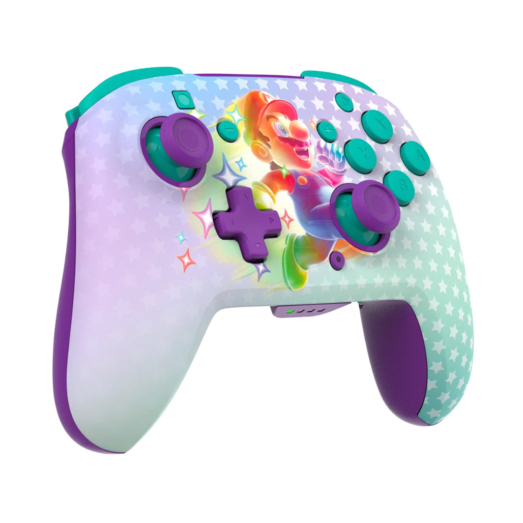 A Photo Of Turtle Beach Rematch - Wireless Controller for Nintendo Switch 2 – Invincible Mario Glow-in-the-Dark Edition