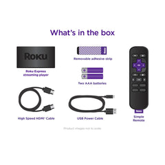 A Photo Of Roku 3930RW Express HD Streaming Media Player – Fast and Easy HD Streaming with Dual-Band Wi-Fi, HDMI Support, and Voice Assistant Compatibility