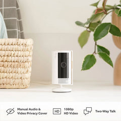 A Photo Of Ring Indoor Camera 2nd Gen - Wired Security Camera with Privacy Cover, 1080p HD - White