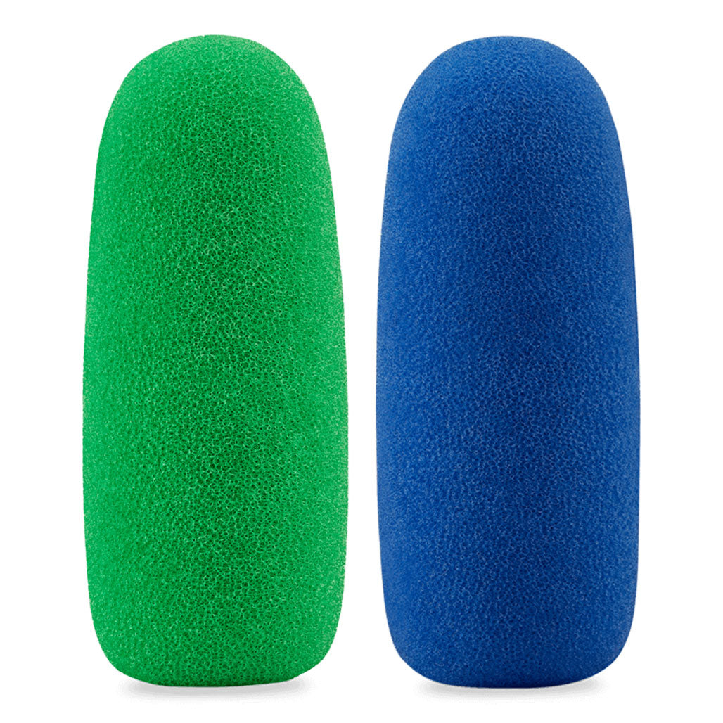 A Photo Of Rode WS-Chroma Chroma Key Windshield Set for VideoMic NTG - Blue and Green Foam Covers