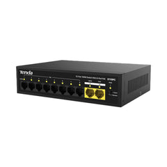 A Photo Of Tenda S110PC 10-Port PoE Switch – 8-Port PoE Lite + 2 Uplink Ports for Surveillance & AP Networks