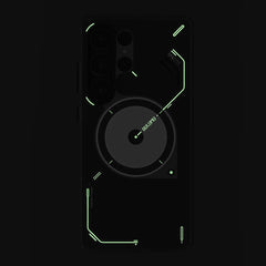 A Photo Of AULUMU S25 Frosted Case for Galaxy S25 Ultra – Glow-in-the-Dark
