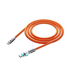 A Photo Of Porodo Single Head Rotating Cable PD100W - Type-C to Type-C 100W - 1M