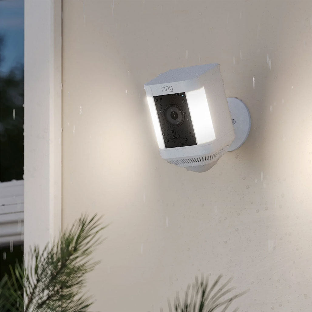 A Photo Of Ring Spotlight Cam Plus Battery - Weather-Resistant Outdoor Security Camera