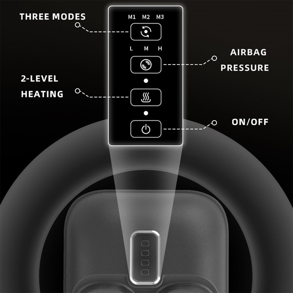 A Photo Of Air Compression Foot Massager with Heat Therapy