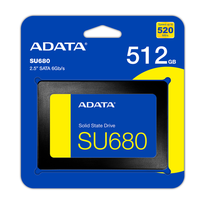 ADATA Ultimate SU680 512GB Internal SSD | AULT-SU680-512GR - High-Speed 3D NAND Flash, SLC Caching, Advanced Error Correction