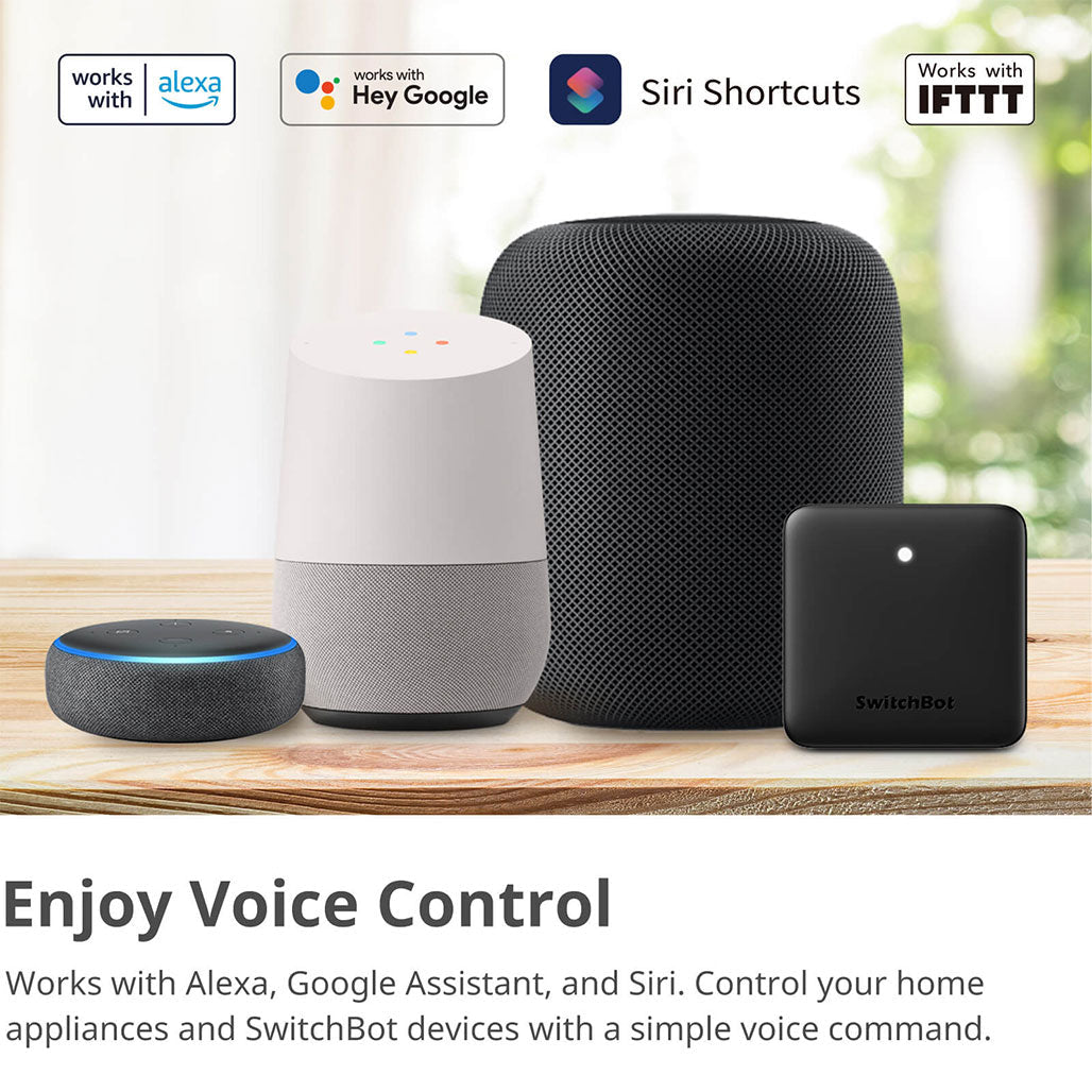 A Photo Of SwitchBot Hub Mini Smart Remote IR Blaster W0202200 | Universal Infrared Controller with Voice Command Support