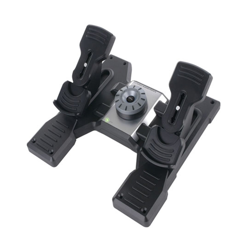A Photo Of Saitek Rudder Pedals - Flight Pedals with Toe Brakes