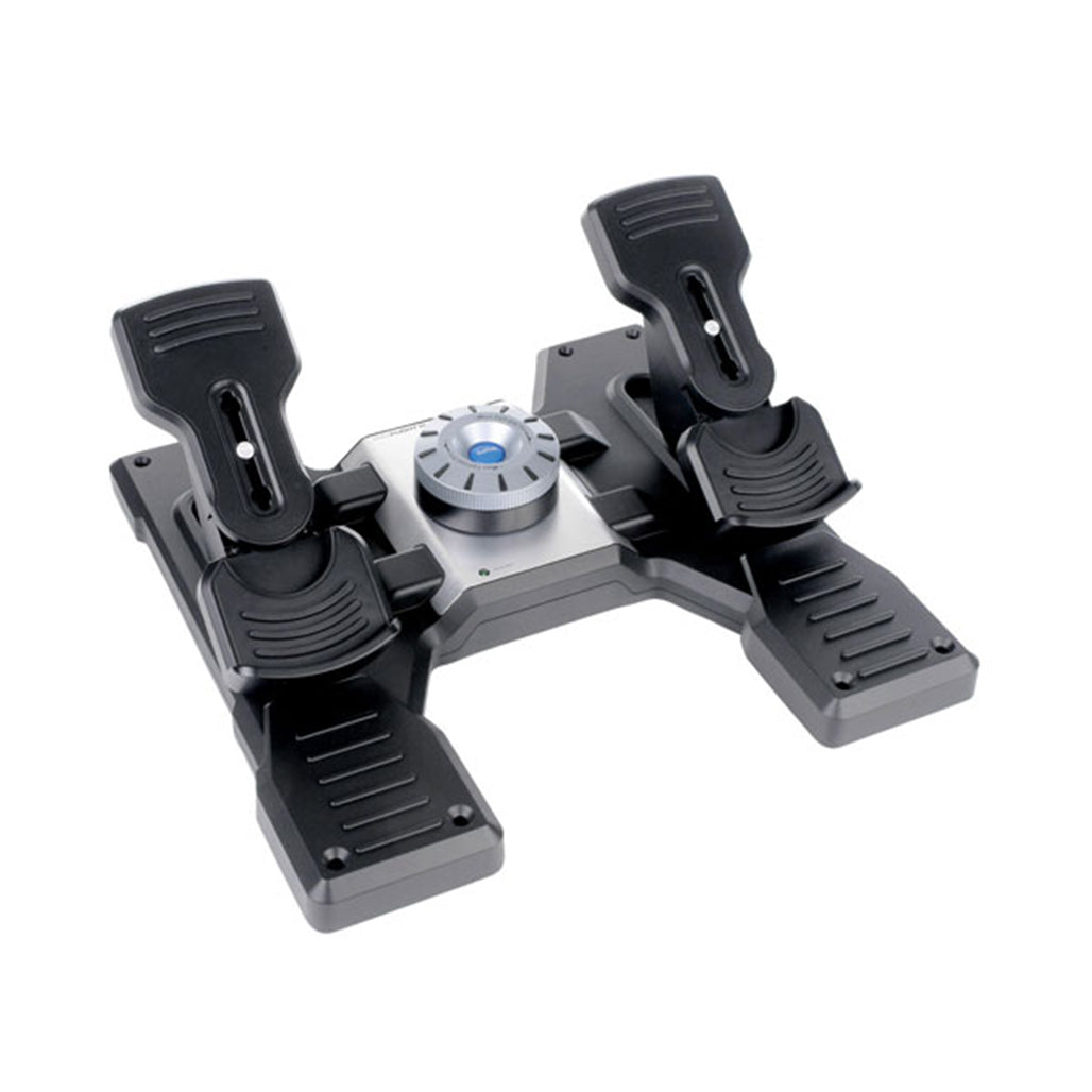 A Photo Of Saitek Rudder Pedals - Flight Pedals with Toe Brakes