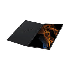 A Photo Of Samsung Galaxy Tab S8 Ultra Book Cover EF-BX900PBEGUJ - Black, Sleek and Lightweight Design with Magnetic Closure