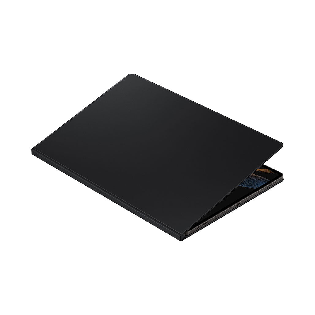 A Photo Of Samsung Galaxy Tab S8 Ultra Book Cover EF-BX900PBEGUJ - Black, Sleek and Lightweight Design with Magnetic Closure