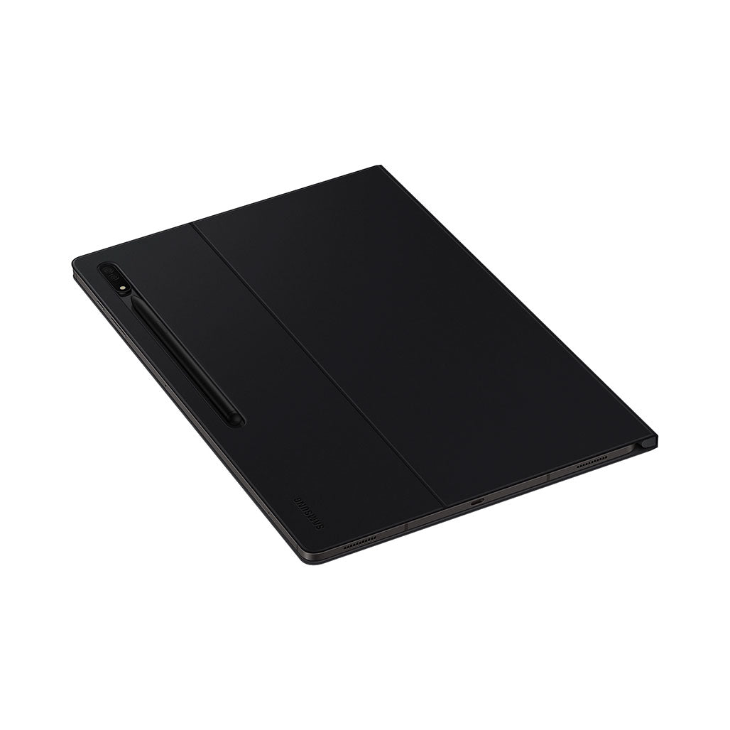 A Photo Of Samsung Galaxy Tab S8 Ultra Book Cover EF-BX900PBEGUJ - Black, Sleek and Lightweight Design with Magnetic Closure