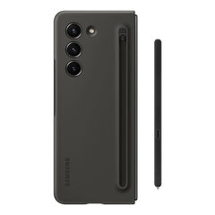 A Photo Of Samsung Galaxy Z Fold5 Slim S-Pen Case - Graphite, Built-in S-Pen with Eco-Conscious Materials
