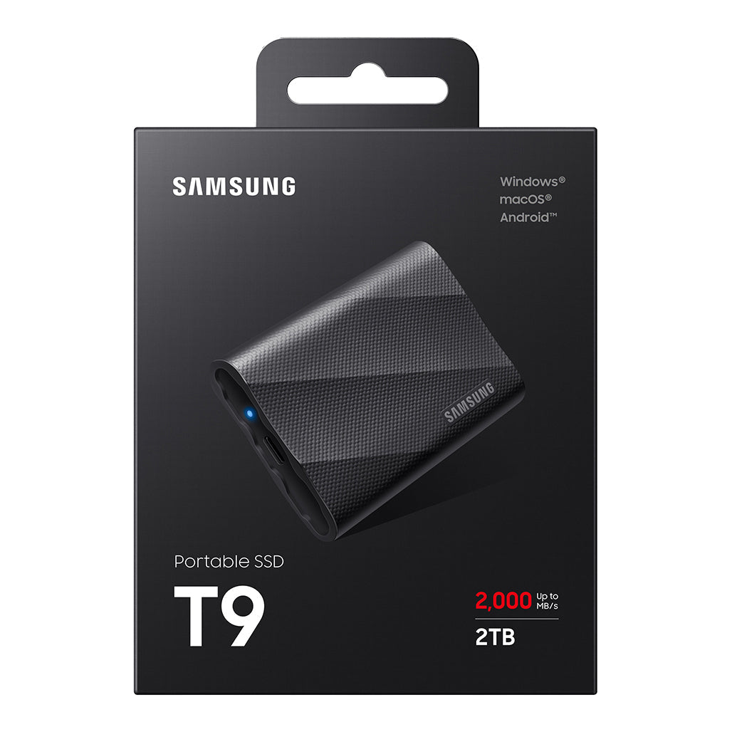 A Photo Of Samsung T9 2TB Portable SSD | High-Speed USB 3.2 Gen 2x2 External Drive with Drop Resistance