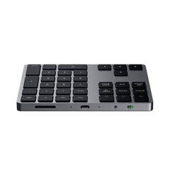 A Photo Of Satechi Wireless Extended Keypad - Space Grey | ST-XLABKM – Bluetooth Number Pad with MacOS Shortcut Keys