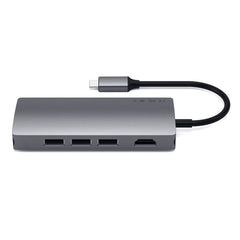 A Photo Of Satechi Type-C Multi-Port Adapter 4K with Ethernet V2 – Aluminum USB-C Hub with HDMI, Ethernet, and Card Readers