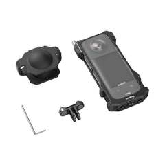 A Photo Of SmallRig Frame for Insta360 X3 | 4088B | Protective Frame with Cold Shoes, Folding Fingers, and Silicone Lens Cap