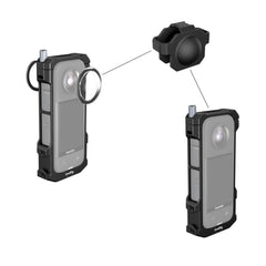 A Photo Of SmallRig Frame for Insta360 X3 | 4088B | Protective Frame with Cold Shoes, Folding Fingers, and Silicone Lens Cap