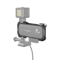 A Photo Of SmallRig Frame for Insta360 X3 | 4088B | Protective Frame with Cold Shoes, Folding Fingers, and Silicone Lens Cap