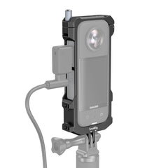 A Photo Of SmallRig Frame for Insta360 X3 | 4088B | Protective Frame with Cold Shoes, Folding Fingers, and Silicone Lens Cap