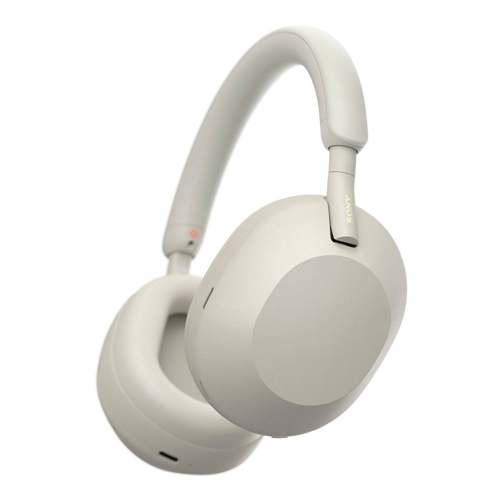 A Photo Of Sony WH-1000XM5 Wireless Noise-Canceling Over-Ear Headphones - Silver | Advanced Sound & Comfort
