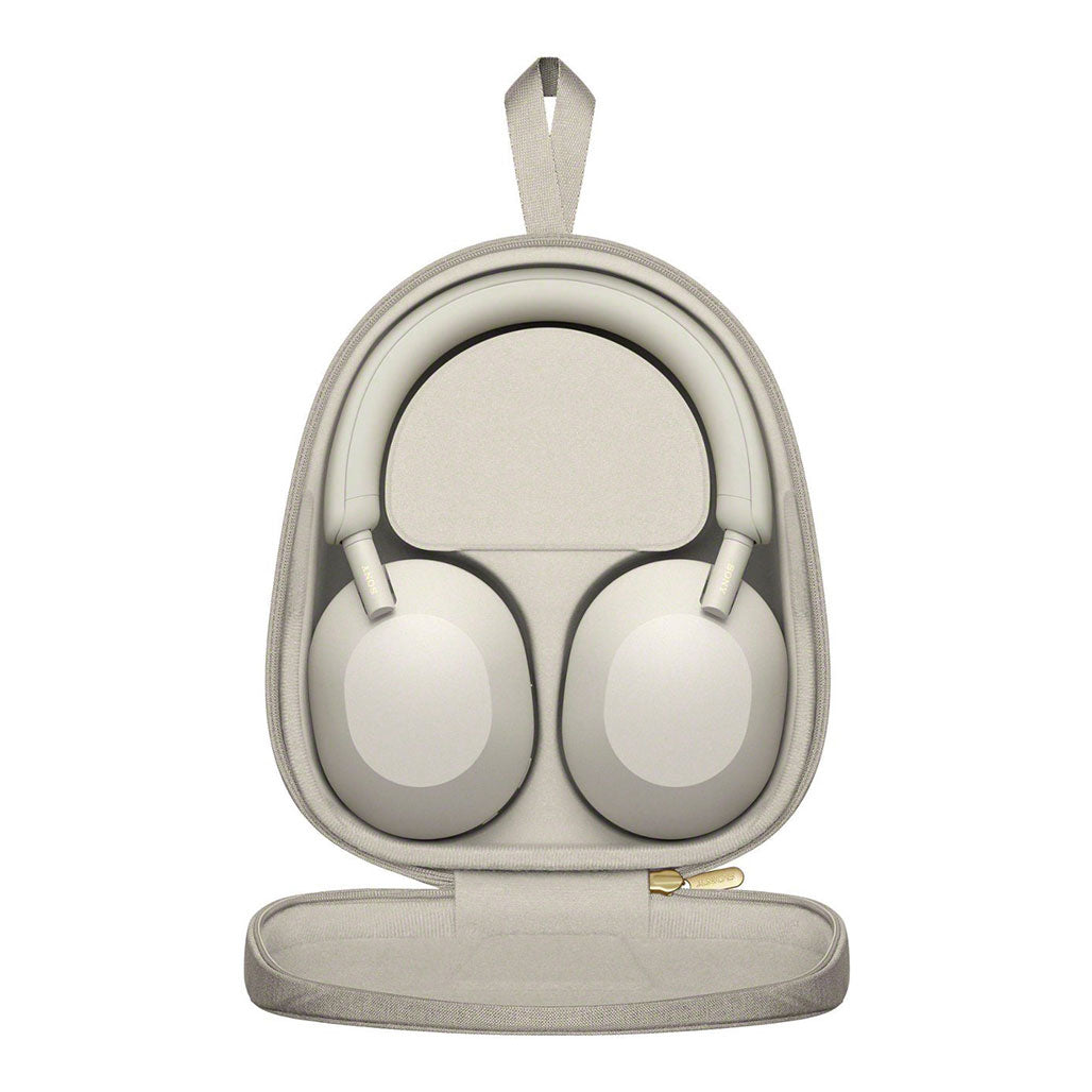 A Photo Of Sony WH-1000XM5 Wireless Noise-Canceling Over-Ear Headphones - Silver | Advanced Sound & Comfort