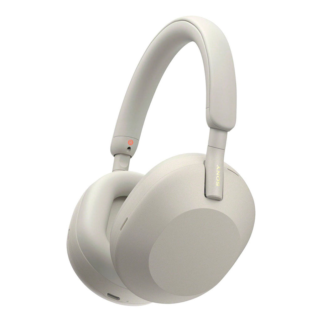 A Photo Of Sony WH-1000XM5 Wireless Noise-Canceling Over-Ear Headphones - Silver | Advanced Sound & Comfort