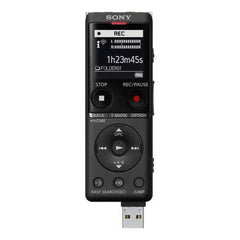 A Photo Of Sony ICD-UX570 Digital Voice Recorder - Black, 4GB Memory, USB Direct, and Expandable Storage