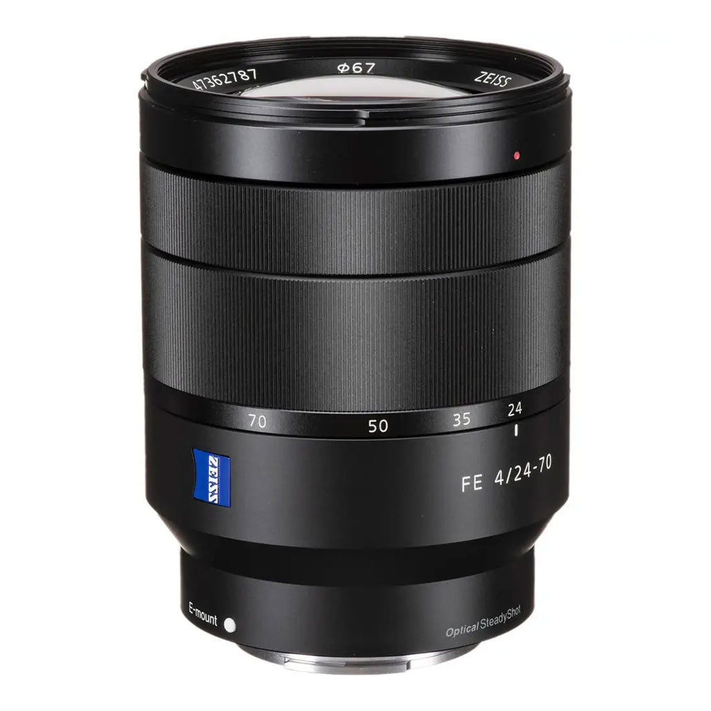 A Photo Of Sony Vario-Tessar T* FE 24-70mm f/4 ZA OSS Lens – Full Frame Wide-Angle to Short Telephoto Zoom with Optical SteadyShot and ZEISS T* Coating
