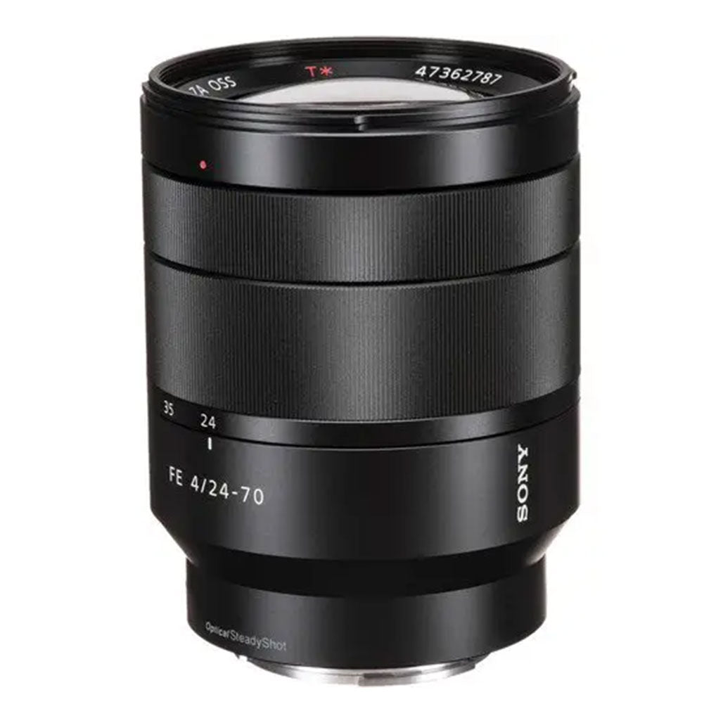 A Photo Of Sony Vario-Tessar T* FE 24-70mm f/4 ZA OSS Lens – Full Frame Wide-Angle to Short Telephoto Zoom with Optical SteadyShot and ZEISS T* Coating