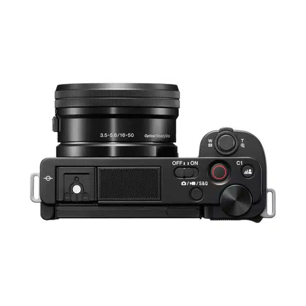 A Photo Of Sony ZV-E10 Mirrorless Camera with 16-50mm Lens (Black) – Advanced Vlogging Camera with 4K Video, Vari-Angle Screen, and Directional Microphone