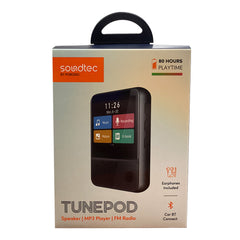 A Photo Of Porodo Soundtec TunePod Speaker with MP3 Player, FM Radio, and 80-Hour Music Playback