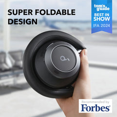 A Photo Of Anker Soundcore Space One Pro Over-Ear Headphones with Travel Case – Foldable, Noise Cancelling, Hi-Res Audio, and Long Battery Life