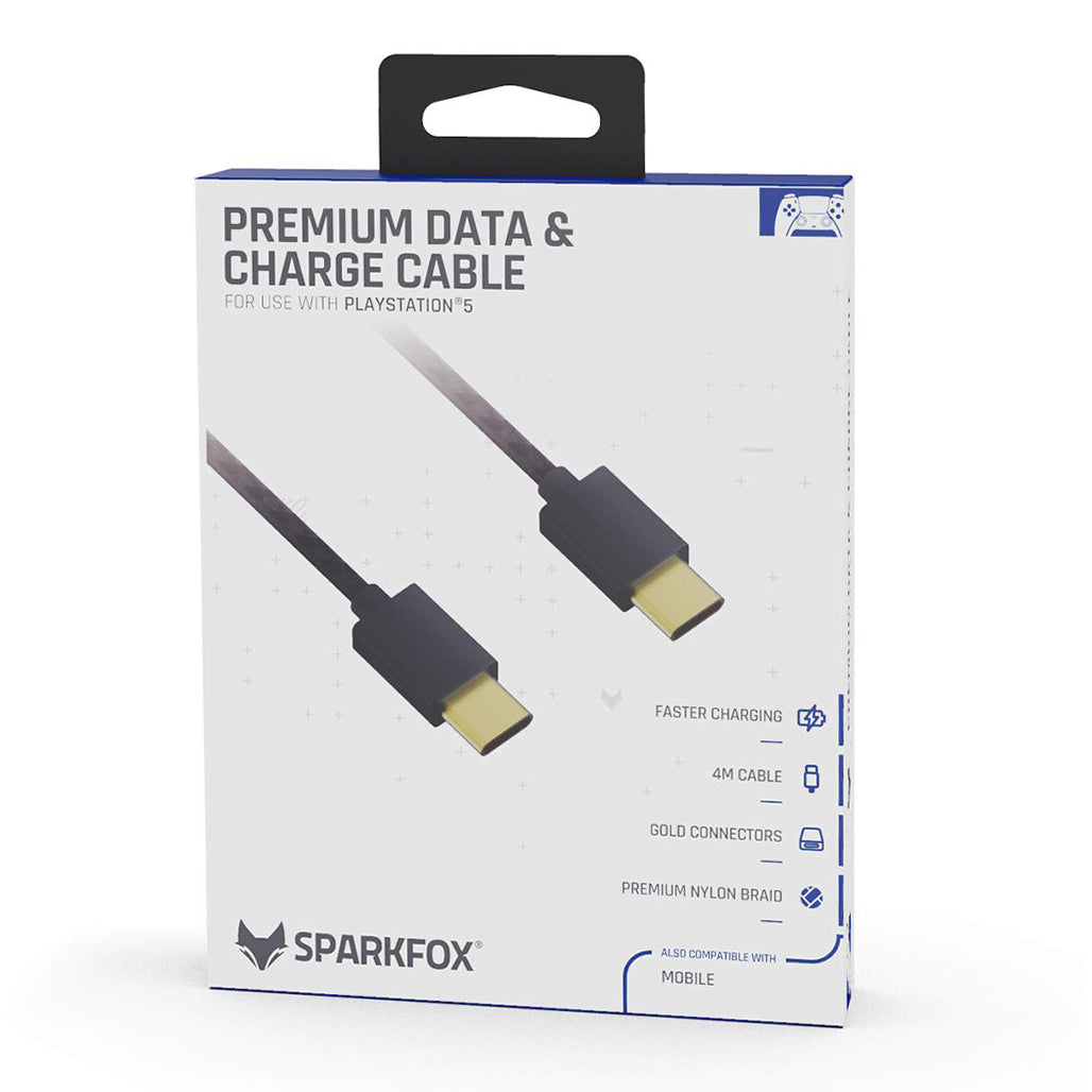 A Photo Of Sparkfox PlayStation 5 Premium Braided Data & Charge Cable (4 meters, Type-C to Type-C)