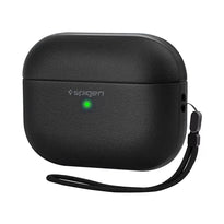 Spigen Leather Armor Case for AirPods 4 - Stylish, Shockproof Protection with Lanyard