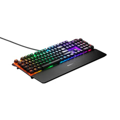A Photo Of SteelSeries Apex Pro - Adjustable Mechanical Switch Full-Size Wired Gaming Keyboard with OLED Display